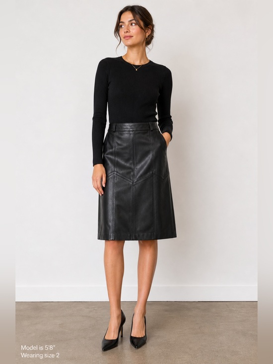 Isaac Mizrahi Dresses & Skirts - Isaac Mizrahi Genuine Leather Skirt Sz 2